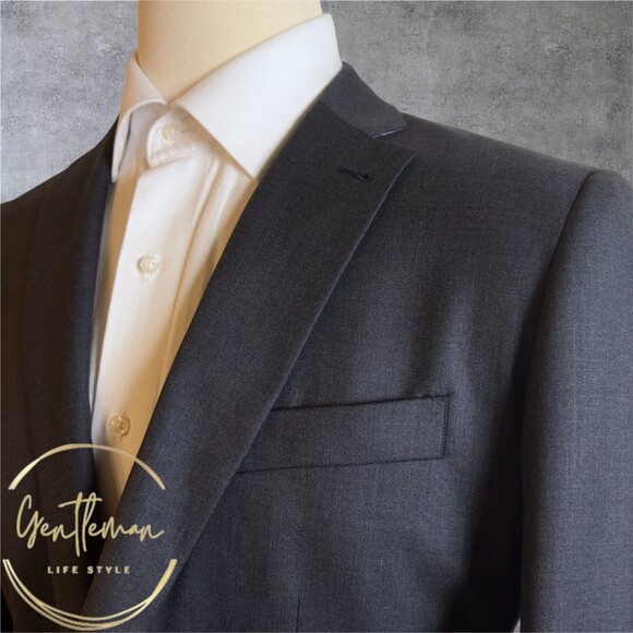 INDOCHINO LUXURY Mens Blazer 44R CASHMERE/WOOL Sport Coat 2-Button Jacket Gray - Picture 3 of 13